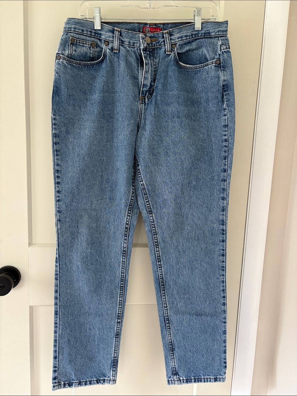 Vintage Faded Glory Classic High-Rise Women's Jeans in Light Blue